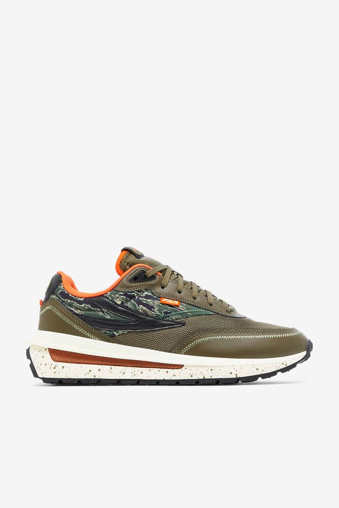 Fila Trainers Mens Olive Renno Camo - Ireland 26140-EDWT